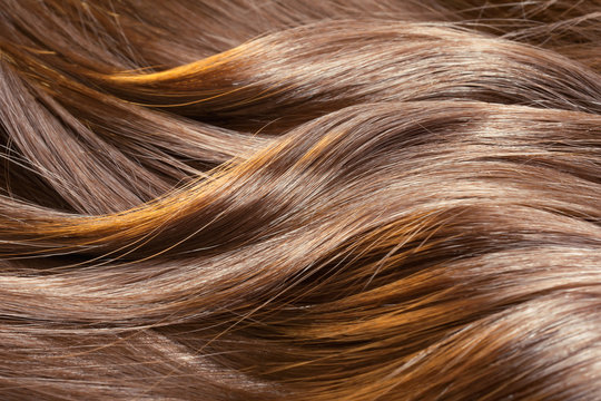 Beautiful healthy shiny hair texture with highlighted