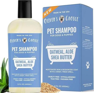 Oliver’s Choice Dog Shampoo with Oatmeal, Aloe and Shea Butter for Smelly Dogs